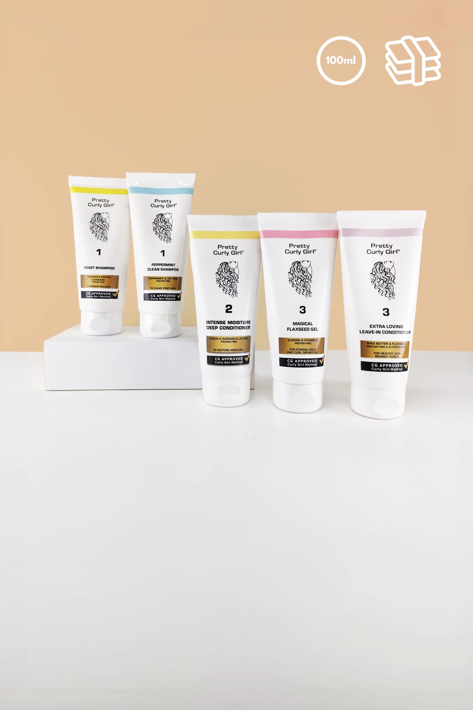 Curly Girl Method Starter set - Moisture (5x100ml)